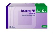 Купить телмиста ам, таблетки 5мг+80мг, 28 шт в Ваде