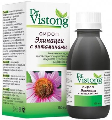 Купить dr vistong (др вистонг) сироп эхинацеи с витаминами, флакон 150мл бад в Ваде
