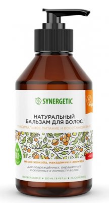 Купить синергетик (synergetic) бальзам для волос натуральный питание и восстановление, 250мл в Ваде