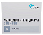 Купить амлодипин-периндоприл, таблетки 5мг+8мг 30шт  в Ваде