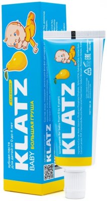 Купить klatz (клатц) зубная паста для детей 0-4лет большая груша без фтора, 40мл в Ваде
