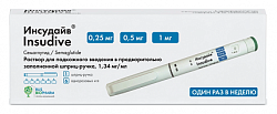 Купить инсудайв, раствор для подкожного введения 0.25/0.5/1 мг/доза шприц-ручка 3мл 1шт+игла 6шт в Ваде