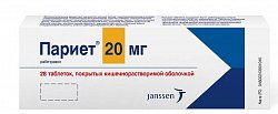 Купить париет, таблетки, покрытые кишечнорастворимой оболочкой 20мг, 28 шт в Ваде