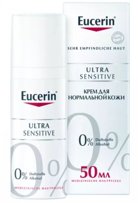 Купить eucerin ultrasensitive (эуцерин) крем для лица для чувствительной, нормальной и комбинированной кожи успокаивающий 50 мл в Ваде