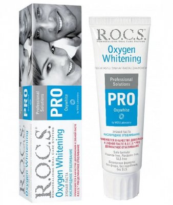Купить рокс (r.o.c.s) зубная паста pro кислородное отбеливание, 60г в Ваде