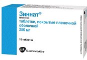 Купить зиннат, таблетки, покрытые пленочной оболочкой 250мг, 10 шт в Ваде