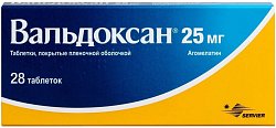 Купить вальдоксан, таблетки, покрытые пленочной оболочкой 25 мг, 28 шт в Ваде