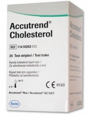 Купить тест-полоски для экспресс-анализаторов портативных аккутренд холестерин, 5 шт в Ваде