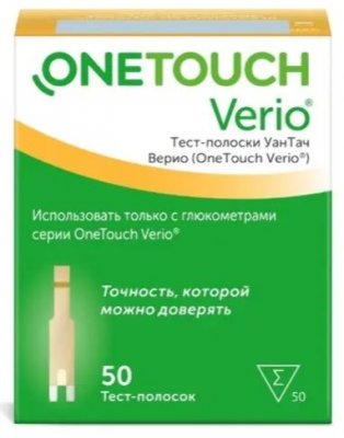 Купить тест-полоски onetouch verio (уан тач), 50 шт в Ваде