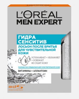Купить l'oreal (лореаль) men expert, лосьон после бритья для чувствительной кожи, 100мл в Ваде