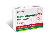 Купить моксонидин-сз, таблетки, покрытые пленочной оболочкой 0,4мг, 30 шт в Ваде