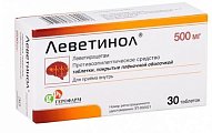 Купить леветинол, таблетки, покрытые пленочной оболочкой 500мг, 30 шт в Ваде