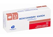 Купить моксонидин-канон, таблетки, покрытые пленочной оболочкой 0,4мг, 14 шт в Ваде