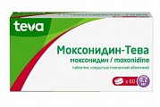Купить моксонидин-тева, таблетки покрытые пленочной оболочкой 0,2 мг, 60 шт в Ваде