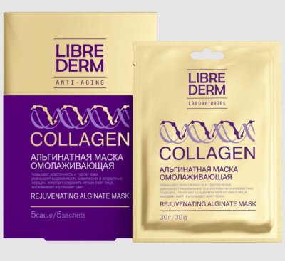 Купить librederm collagen (либридерм) маска альгинатная омолаживающая, 30мл 5шт в Ваде