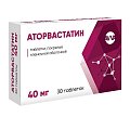 Купить аторвастатин, таблетки, покрытые пленочной оболочкой 40мг, 30 шт в Ваде