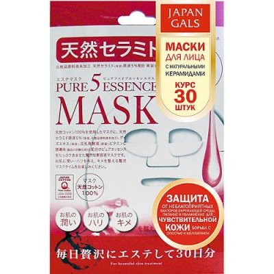 Купить japan gals (джапан галс) маска керамиды pure5 essential, 30 шт в Ваде