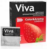 Купить viva (вива) презервативы ароматизированные цветные 3шт в Ваде