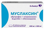 Купить муслаксин, таблетки покрытые пленочной оболочкой 400 мг + 500 мг, 30 шт в Ваде