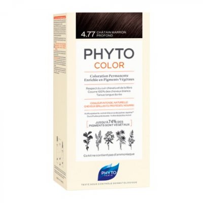 Купить фитосолба фитоколор (phytosolba phyto color) краска для волос оттенок 4,77 насыщенный глубокий каштан в Ваде