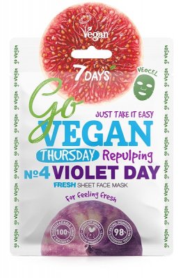 Купить 7 days go vegan маска для лица для тканевая для тех, кто любит посвежее, 25 г в Ваде