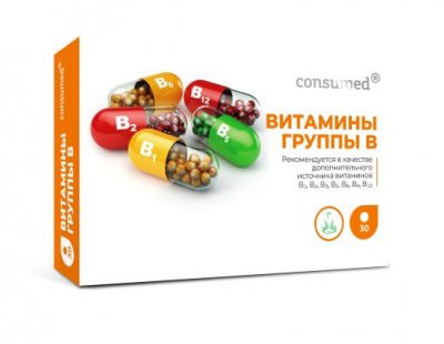Купить комплекс для нервной системы (витамины группы в) консумед (consumed), таблетки 30 шт бад в Ваде