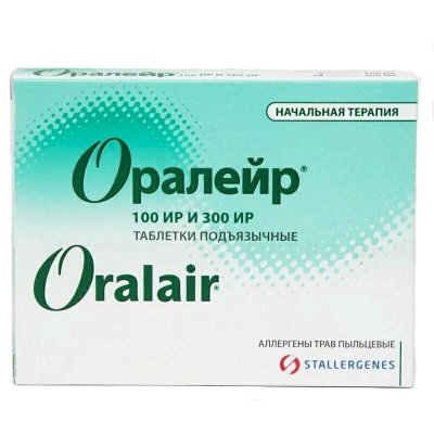 Купить оралейр, таблетки подъязычные 100ир 3 шт + 300ир, 28 шт от аллергии в Ваде