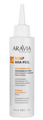 Купить aravia (аравиа) гель-эксфолиант для глубокого очищения кожи головы мультикислотный scalp aha-peel, 150мл в Ваде
