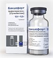 Купить бакцефорт, порошок для приготовления раствора для внутривенного и внутримышечного введения 1,5г+1,5г, флакон в Ваде