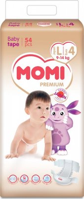 Купить momi premium (моми) подгузники детские, размер l 9-14кг, 54 шт в Ваде