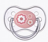 Canpol (Канпол) пустышка круглая силиконовая 0-6 месяцев Newborn baby розовая 1 шт