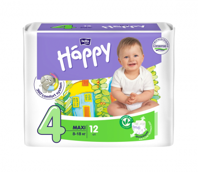 Купить bella baby happy (белла) подгузники 4 макси 8-18кг 12 шт в Ваде