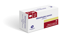 Купить ивабрадин-канон, таблетки, покрытые пленочной оболочкой 7,5мг, 56 шт в Ваде