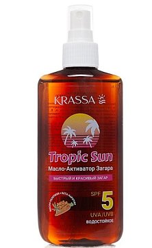 Krassa Tropic Sun (Красса) масло-активатор загара SPF5 150мл