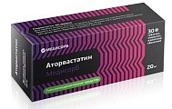 Купить аторвастатин-медисорб, таблетки, покрытые пленочной оболочкой 20мг, 30 шт в Ваде