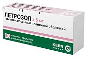 Купить летрозол, таблетки, покрытые пленочной оболочкой 2,5мг, 30 шт в Ваде