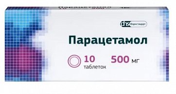 Парацетамол, таблетки 500 мг, 10 шт
