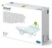 Купить silicone plus zetuvit (цетувит) повязка суперабсорбирующая с контактным слоем из силикона 20см х25см, 10шт в Ваде