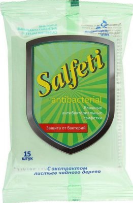 Купить salfeti (салфети) салфетки влажные антибактериальные чайное дерево 15шт в Ваде