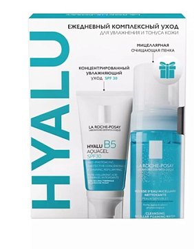 Ля Рош Позе Гиалу B5 (La Roche-Posay Hyalu B5) аквагель концентрированный, 50мл SPF30+Пенка мицеллярная очищающая 150 мл