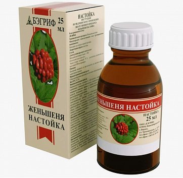 Женьшень настойка, флакон 25мл