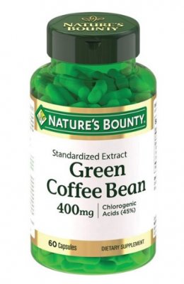 Купить nature's bounty (нэйчес баунти) зеленые кофейные зерна 400мг, капсулы 525мг 60 шт бад в Ваде