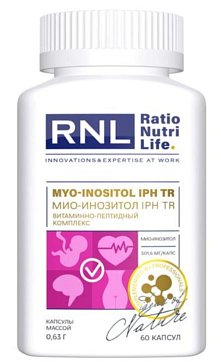 RatioNutriLife (РатиоНутриЛайф) Мио-инозитол IPH TR Витаминно-пептидный комплекс, капсулы 0,63г 60шт БАД