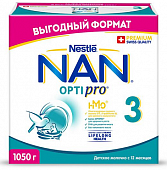 Купить nan 3 optipro (нан) смесь сухая для детей с 12 месяцев, 1050г в Ваде