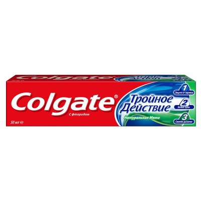 Купить колгейт (colgate) зубная паста тройное действие, 50мл в Ваде
