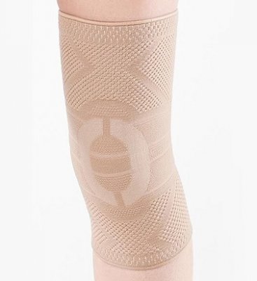 Купить бандаж на коленный сустав бежевый фиксация с силиконом habic, обхват 43-46см размер 7 в Ваде