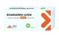 Купить оланзапин-алси, таблетки 10мг, 30 шт в Ваде