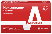 Купить моксонидин-акрихин, таблетки покрытые пленочной оболочкой 0,4мг, 90 шт в Ваде