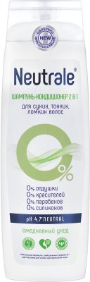 Купить neutrale (нейтрал) шампунь-кондиционер 2в1 для сухой, тонких и ломких волос 400мл в Ваде