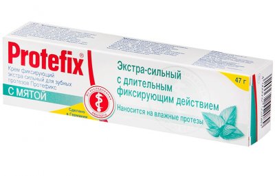 Купить протефикс (protefix) крем для фиксации зубных протезов мята 40мл в Ваде